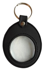 RecoveryChip Universal AA Medallion or Coin Holder Keychain Black Soft Silicone