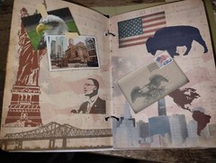 USA America Junk Journal Scrapbook