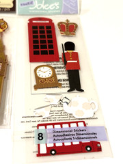Paper House Jolees Recollections England London Scrapbook Sticker Lot of 3 NEW