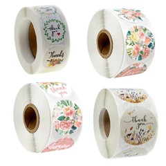 500*Thank You Stickers Handmade with love Round Seals Scrapbooking Gift Stickers