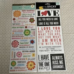 Quote Stickers & Rub-on For Scrapbooking Lot Of 23 Packs