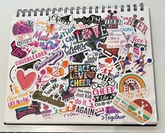 Colorful Cheerleading Stickers (Random Set of 25) for Water Bottles Laptops