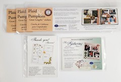 Creative Memories Lot of 5 Plaid & Pumpkins Fall Thanksgiving Holiday Stickers