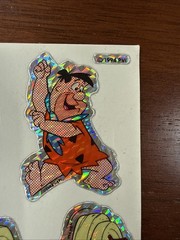 Vintage 1994 PVI HBPI Flintstones Prism Holographic Sticker Sheet Unused RARE!