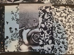 100 Sheets Scrapbooking JJ Paper Crafts Ephemera Papers 5 1/2 X 3 3/4 In Black