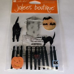Jolee’s Scrapbooking Stickers Halloween SPOOKY ALLEY – Black Cats – Bats (RARE)