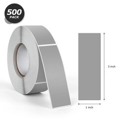 500 Pack 3×1 Inch Rectangle Adhesive Scratch Off Stickers Labels