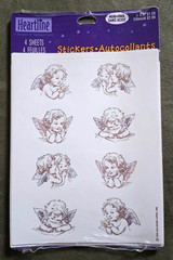 Vintage 1999 Heartline Hallmark Cherub / Angel Stickers, Acid Free, New, Sealed