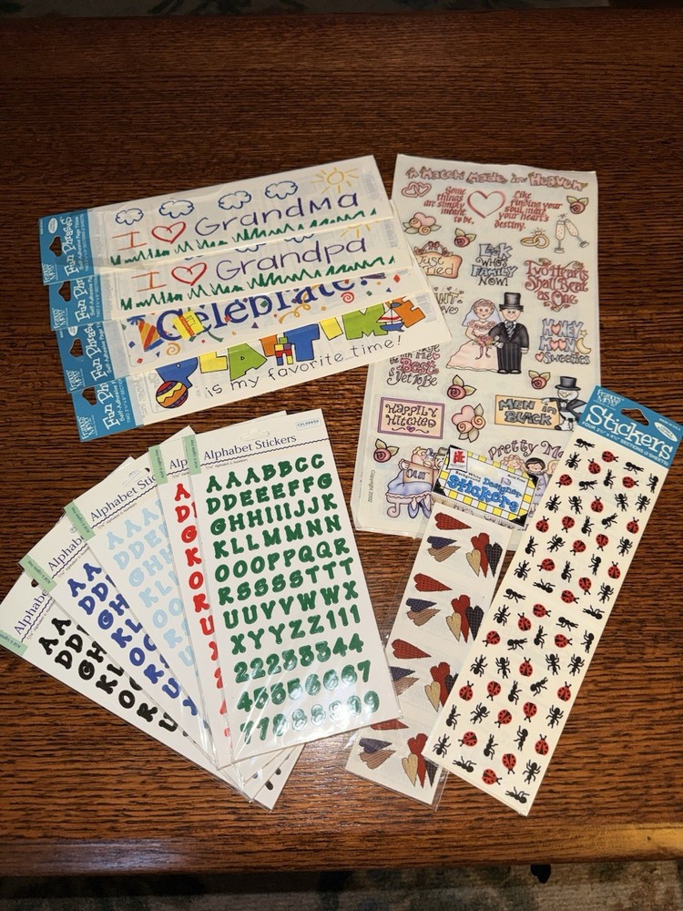 Lot Of Misc Scrapbooking Stickers, 22 Pcs