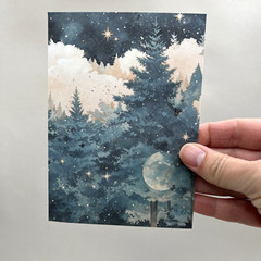 Green Tree Glitter Background Stickers Junk Journal Collage