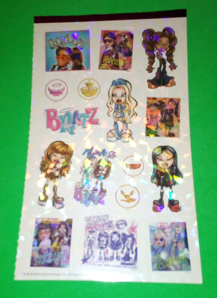 Bratz Sticker Sheet Holographic MGA Entertainment SandyLion Scrapbooking