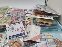 Lot Of Scrapbooking Supplies Crafting, Stickers Card Stock