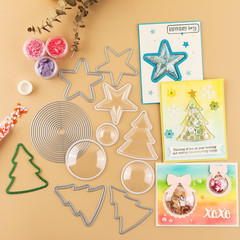 50Pack Dimensional Shaker Domes for Card Making Semicircle Stars Christmas Trees