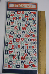 Horizon Group ALPHABET STICKERS 1 Sheet 168 Pieces NOS