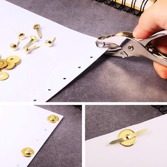 100 Pieces 3/4 Inch Brass Paper Fasteners Paper Brads, and 300 Pieces Plated Bra