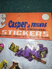 Vtg 1979 Casper & Friends 3d Puff Stickers! 5 In Pack NOS