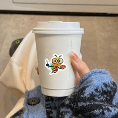500Pcs Bee Sticker for Teens, 1 Inch Round Seals from Adhesive Paper, Honey B…