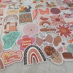 Motivational Good Vibes 100 Stickers Earth Tones Rainbows Positive Feel Good