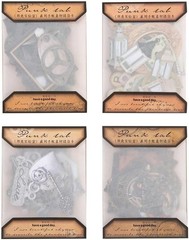 120pcs Steampunk Junk Journal Supplies, Small Vintage Scrapbook Materials Paper