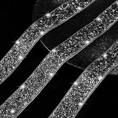 1Pcs Black 108″ x 1″ Bling Rhinestone Crystal Diamond DIY Decor Sticker Decal #A