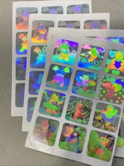 VINTAGE 80’S BJ HOLOGRAPHIC TEDDDY BEAR STICKER 4 SHEET LOT