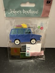 Jolee’s Boutique Road Trip Time Van Map Travel Sticker Scrapbooking