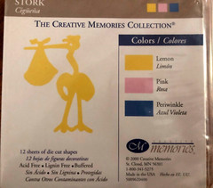 CREATIVE MEMORIES – Baby & Baby Shower Paper Die Cut Shapes – Bundle of 4 packs