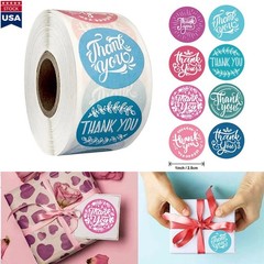 Thank You Stickers Rolls 1 Inch Labels for Baking Packaging Envelope Seals Tags