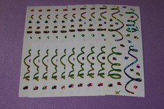 Mrs. Grossman’s LOT of 10 Strips of Vintage Sparkle Confetti Stickers!