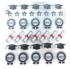 Black/Silver Class of 2020 Graduate Stickers Seals Scrapbook