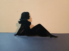 Vintage Stickers MUD FLAP GIRL Glossy Foil Vending Sticker VTG PVI Black 01