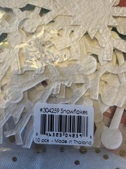 Bazzill Basics Paper, 10 piece White Snowflakes, Holiday Crafting NEW