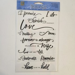 NEW 4 Sheets Deja Views Wonderful Words Rub-Ons Black Words Phrases -G