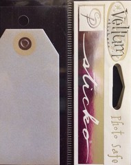 VELLUM OFF-WHITE TAGS Binder Stickers (4pc)Sticko•Labels•Journaling•Gifts*X-mas