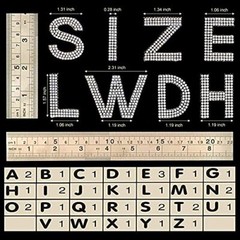 34Pcs Bling Rhinestone Alphabet Letter Stickers, A-Z Letters Self 1.57″ Silver