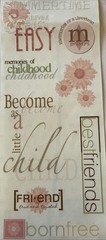 CHILDHOOD Mylar Stickers(8pc) Autumn Leaves•Memories •Newborn•Friend•Card Making