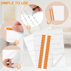 300 Sheets White Sticker Paper 8.5×11 for Inkjet Printer
