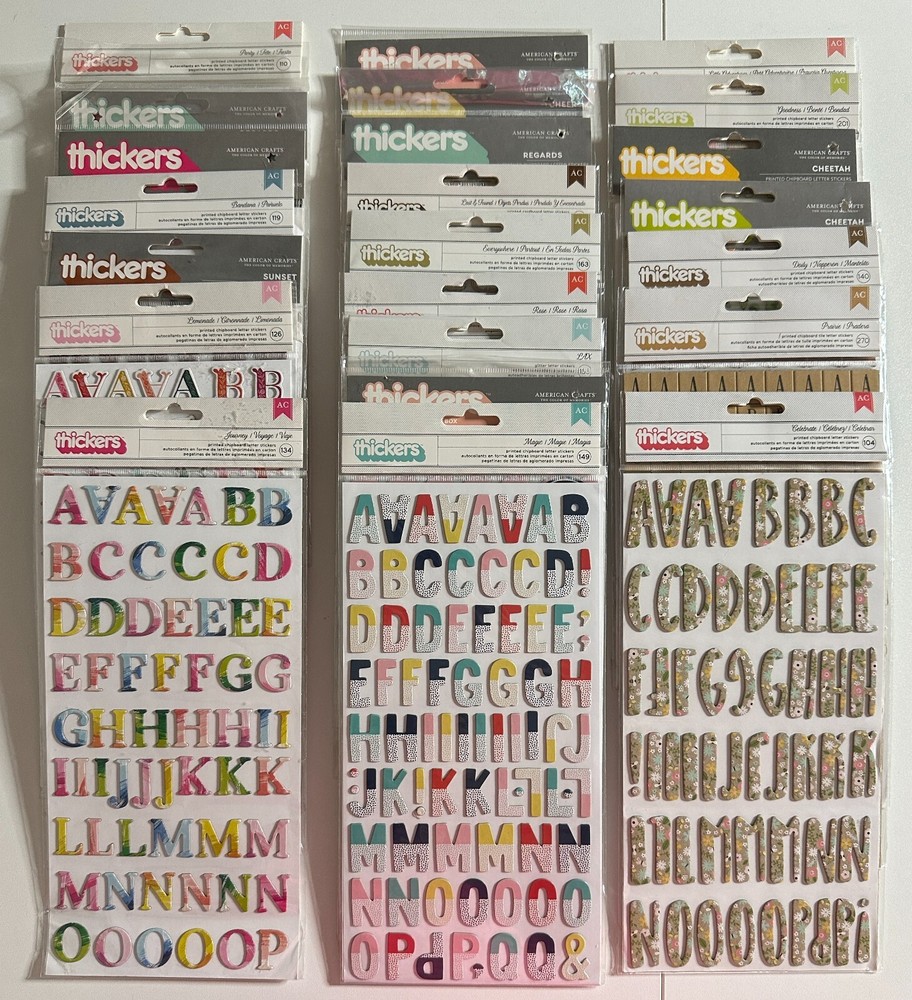 American Crafts Chipboard Alpha Thickers-Variations Available-U Choose