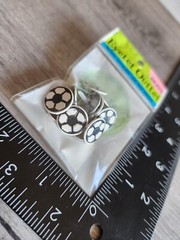 Eyelet Outlet Brads – Soccer Ball 12/Pkg Scrapbooking Embellishments NEW #49