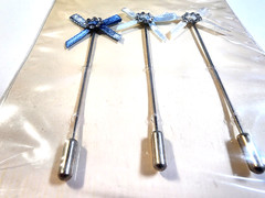 Creating Keepsakes Rhinestone Hatpins 3pc Metal Scrapbook Embellishments Bling