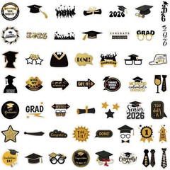 100Pcs Graduation Stickers 2026, College Class Graduation Decorations Stickers f