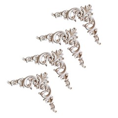 4 PCS Wood Onlay Wall Appliques Onlays Furniture Cabinet Stickers
