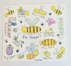 Vintage David Walker by Colorbok BEES & BUGS JUMBO 5″ x 4.5″ Sticker Module