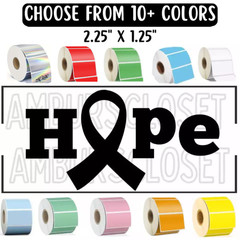BREAST CANCER HOPE STICKERS 2.25″ LABELS SEALS CANCER AWARENESS