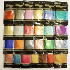 SOLVENT RESISTANT POLYESTER GLITTER BY BLINGGASM 3.5 OZ BY WEIGHT .008 OR .015