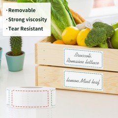 1000 Removable Freezer Labels, 1×2 inches Water Oil Waterproof No Residue Kit…