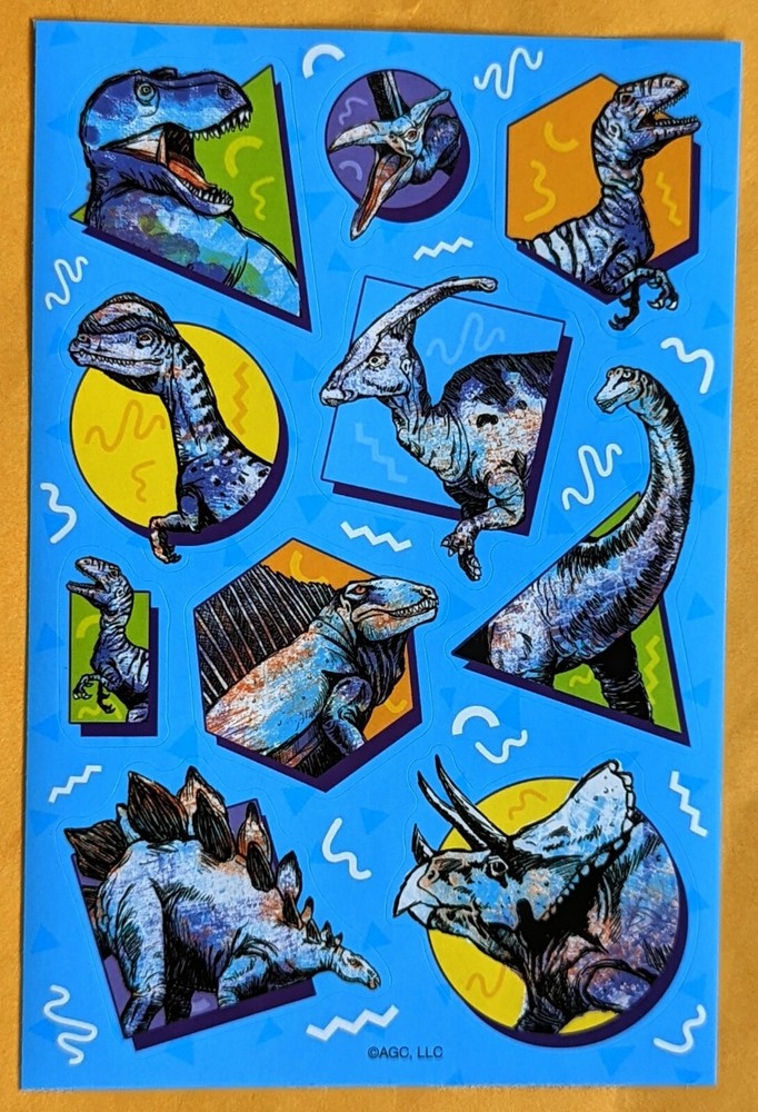 Jurassic World/Dinosaurs. Sticker Single Sheet