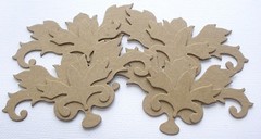 {3} SCROLL BORDER – Decorative Accent Flourish Chipboard Die Cut – 3 3/4 x 1 7/8