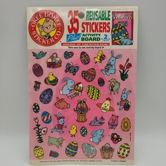 Vintage Okee Dokee Sticker Activity Pack New Sealed Easter Bunnies Egg Pink