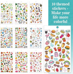 Planner Stickers – 28 Sheets, Journal Stickers for Monthly, Weekly and Daily, 13